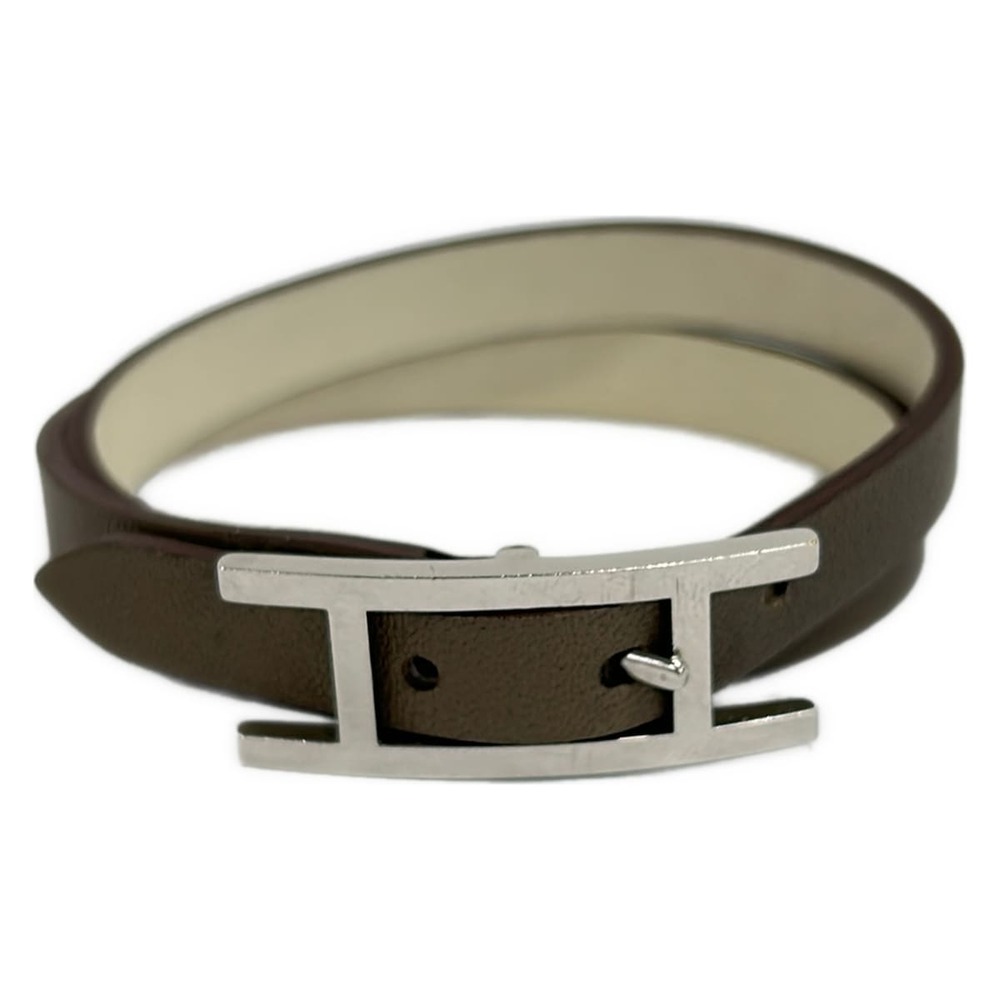 Hermès Hapi 3 Bracelet Etoupe Nata Veau Swift Hardware